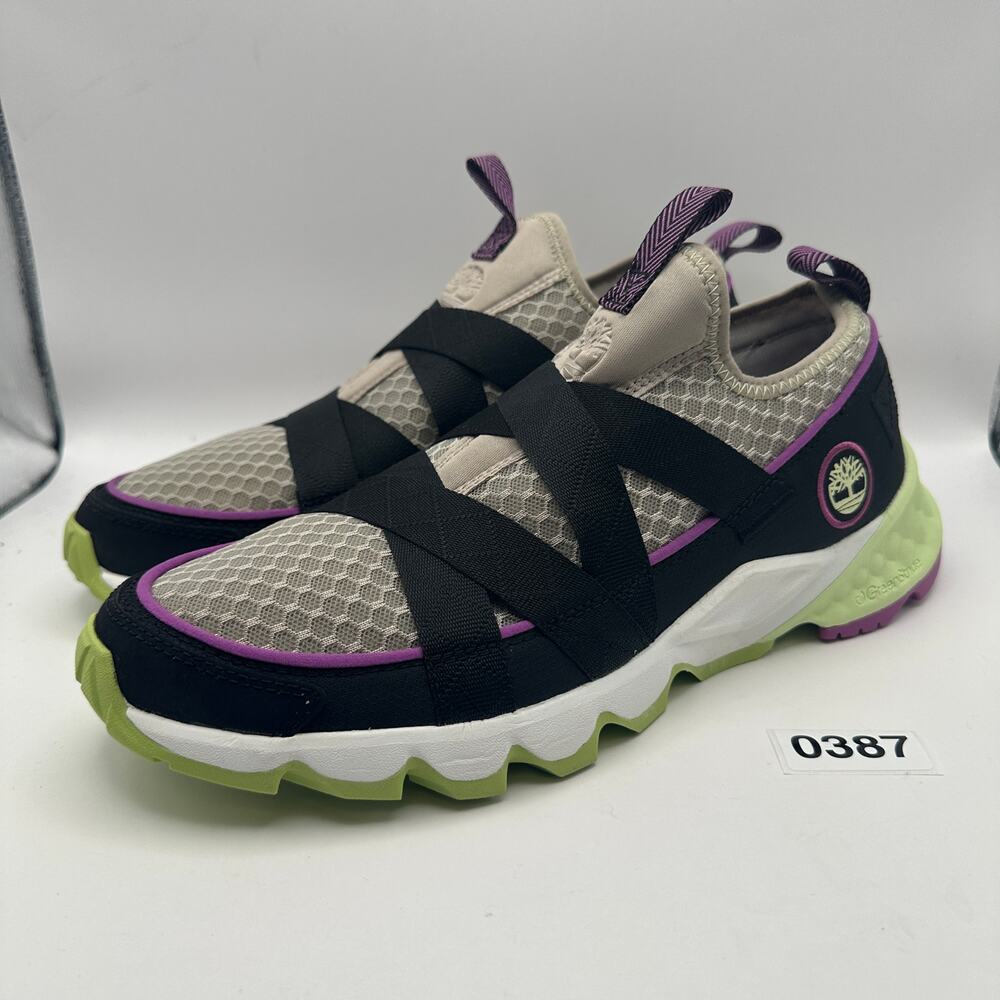 TIMBERLAND Men's 10 SOLAR WAVE Slip On Sneaker Light Taupe Mesh Black A2JDB K51